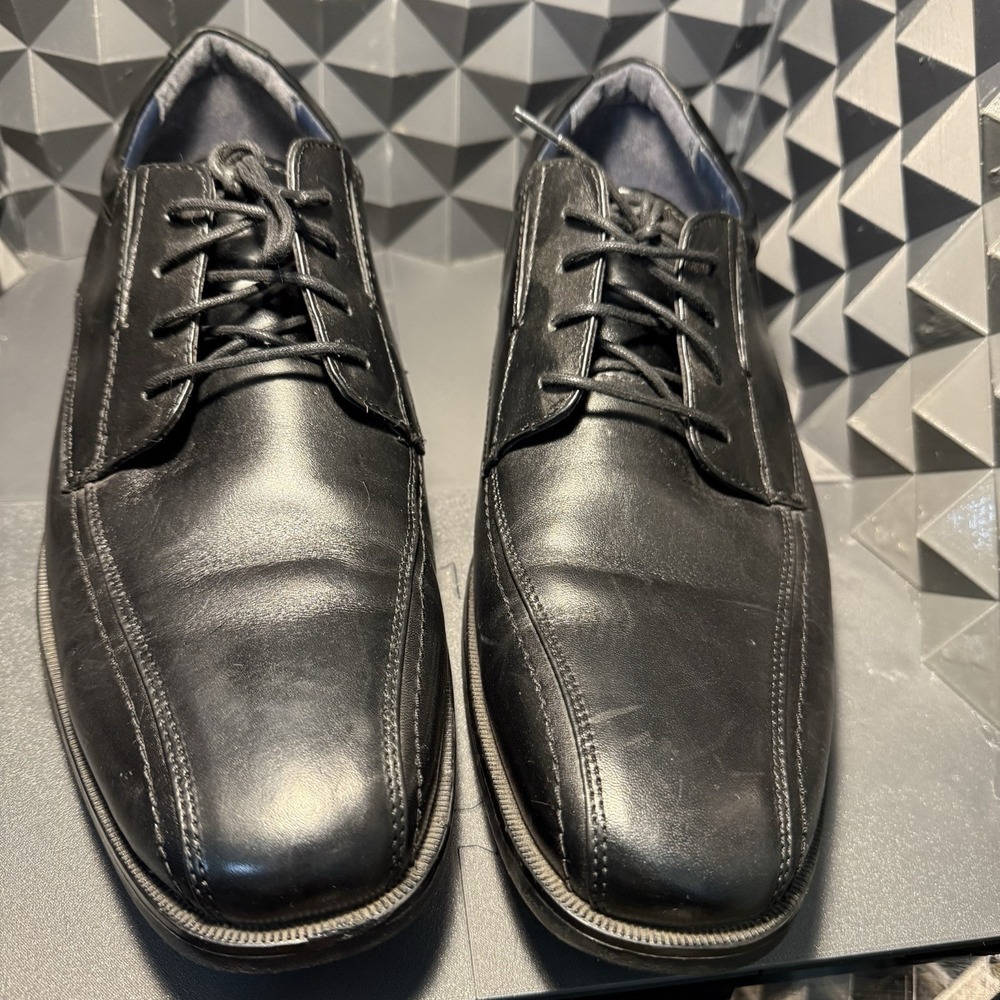 Men's Dockers Comfort Zone Black Leather Dress Shoes Size 12M